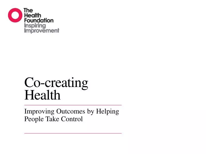 co creating health