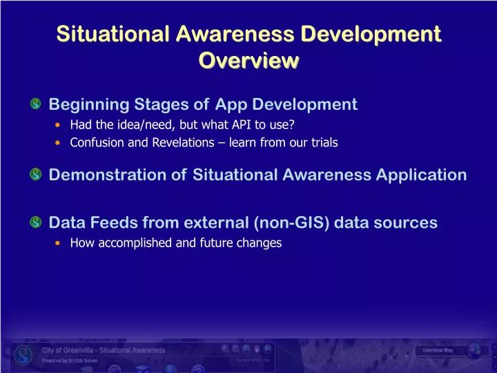 situational awareness development overview