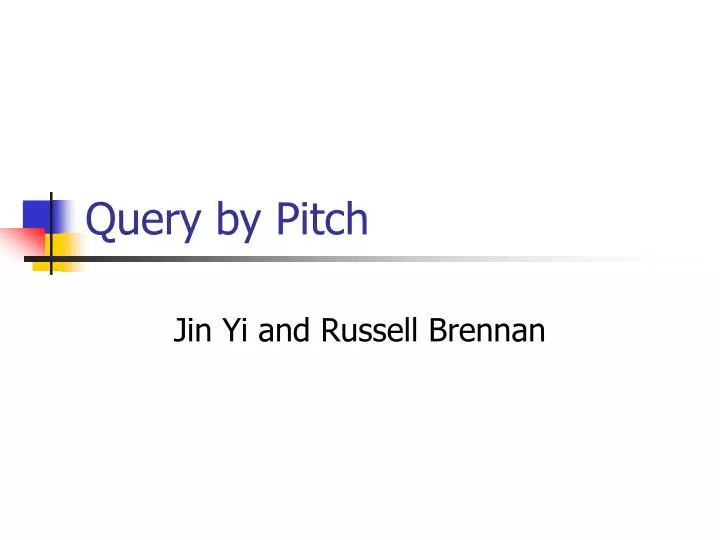 query by pitch