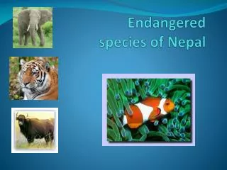 Endangered species of Nepal