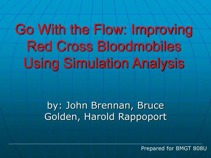 go with the flow improving red cross bloodmobiles using simulation analysis