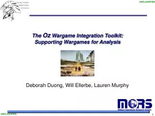 The Oz Wargame Integration Toolkit: Supporting Wargames for Analysis