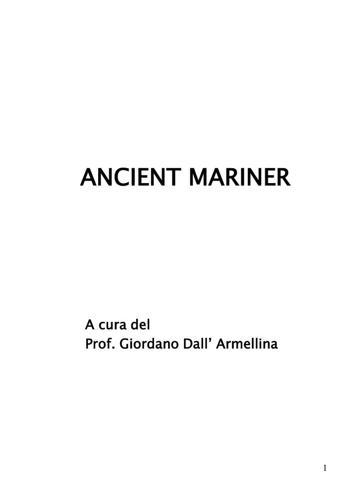 ancient mariner