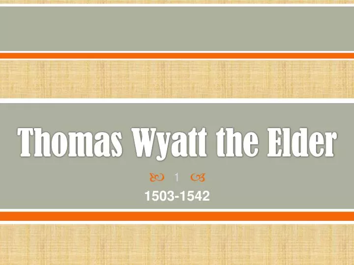 thomas wyatt the elder