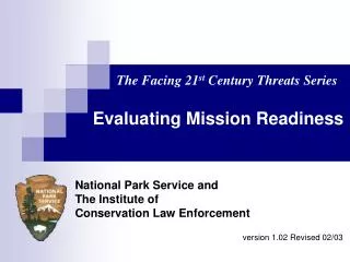 National Park Service and The Institute of Conservation Law Enforcement