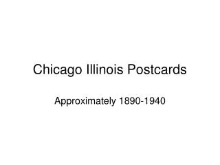 Chicago Illinois Postcards