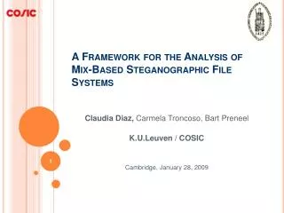 A Framework for the Analysis of Mix-Based Steganographic File Systems