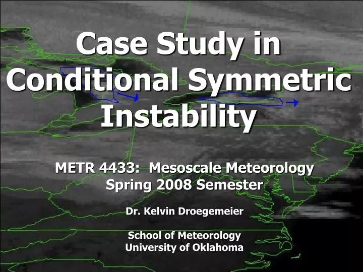 case study in conditional symmetric instability