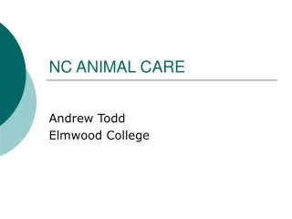 NC ANIMAL CARE