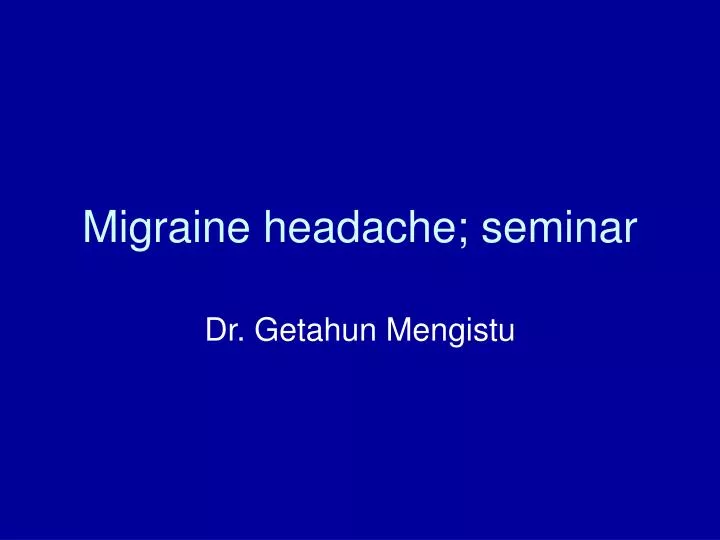 migraine headache seminar