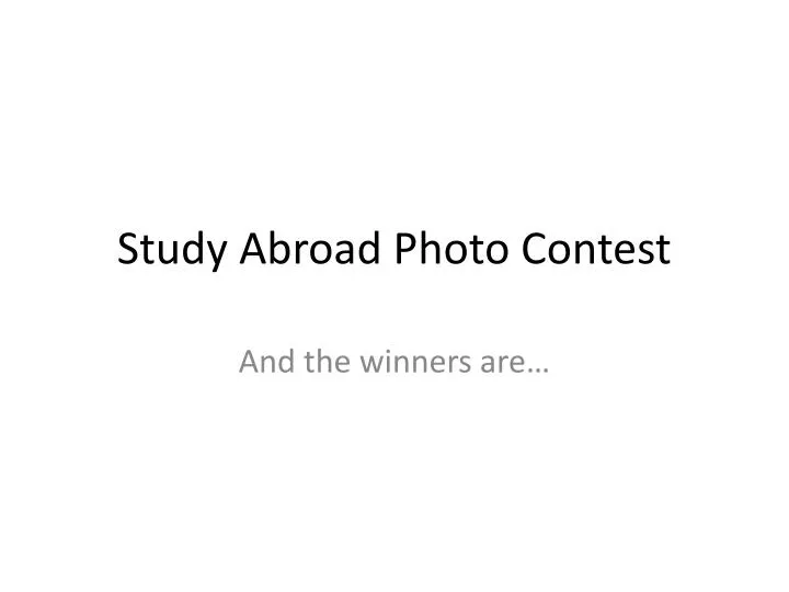 study abroad photo contest