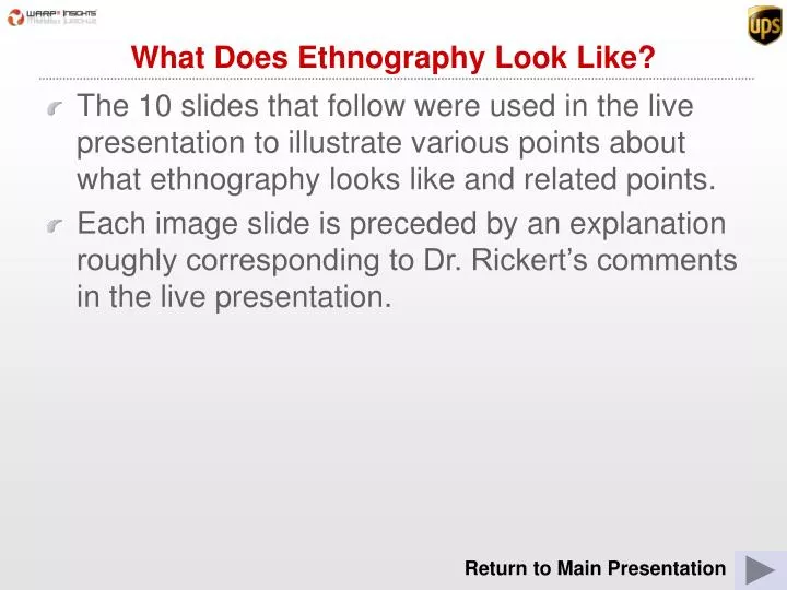what does ethnography look like