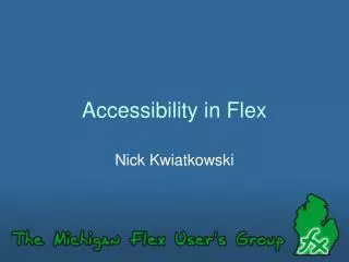 Accessibility in Flex