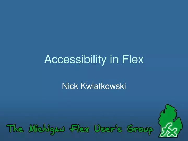 accessibility in flex