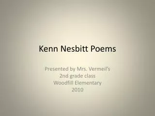 Kenn Nesbitt Poems