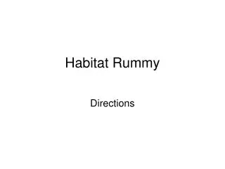 Habitat Rummy