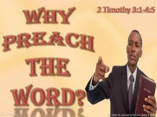 Why Preach The Word?