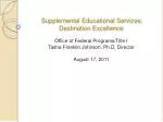 Supplemental Educational Services: Destination Excellence - slide 1