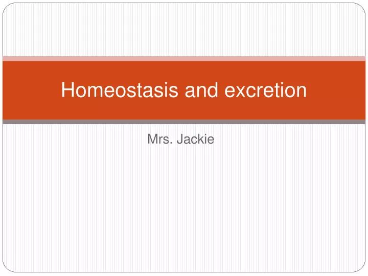 homeostasis and excretion