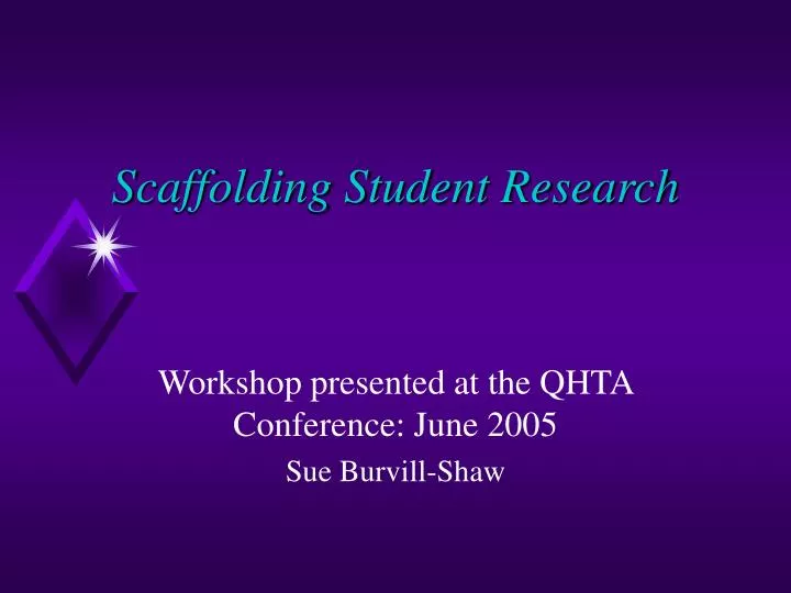scaffolding student research