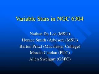 Variable Stars in NGC 6304