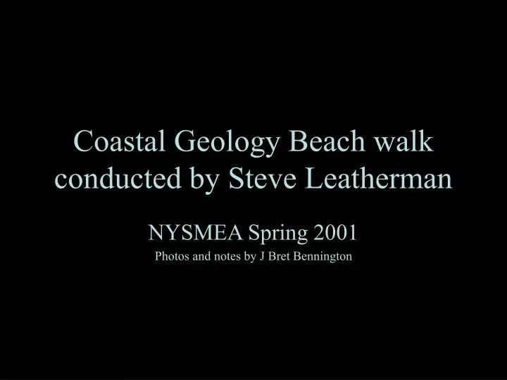 coastal geology beach walk conducted by steve leatherman