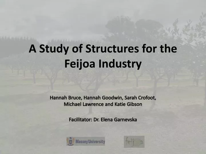 a study of structures for the feijoa industry