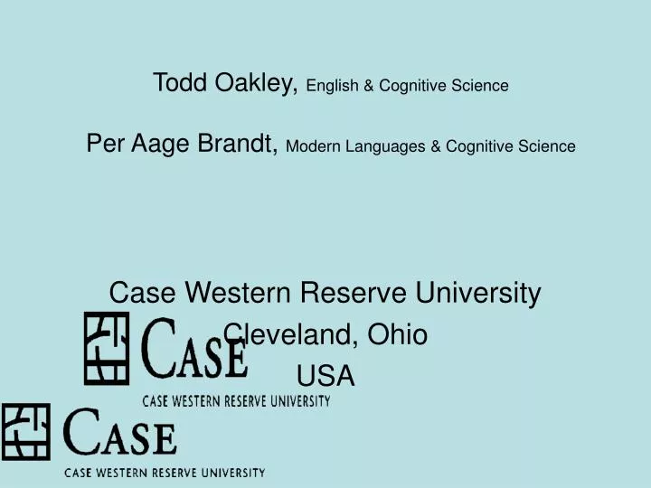 todd oakley english cognitive science per aage brandt modern languages cognitive science