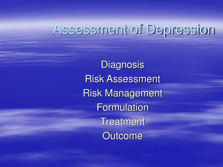 assessment of depression