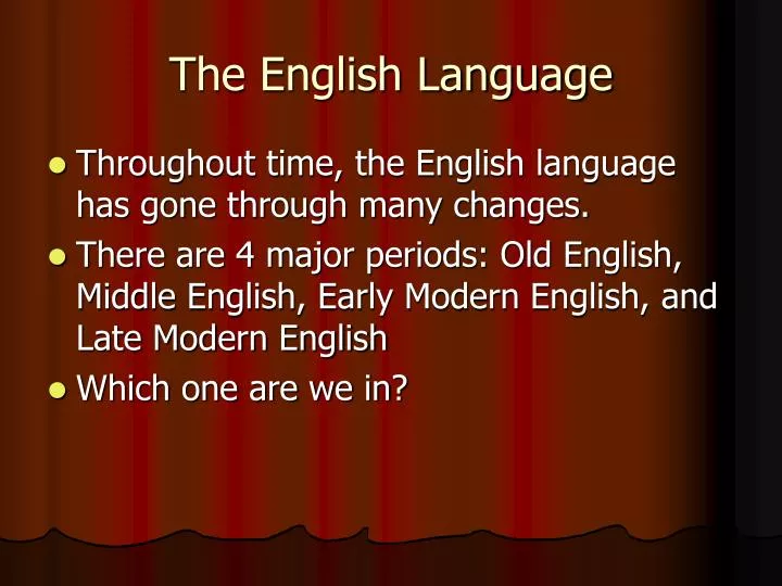 the english language