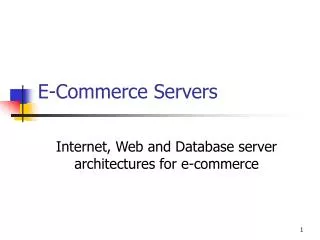 E-Commerce Servers
