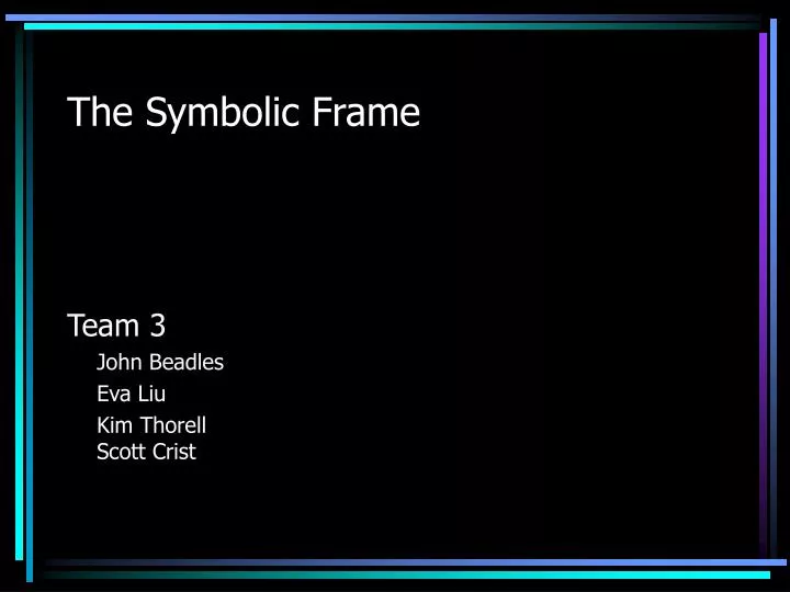 the symbolic frame