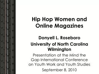 Hip Hop Women and Online Magazines