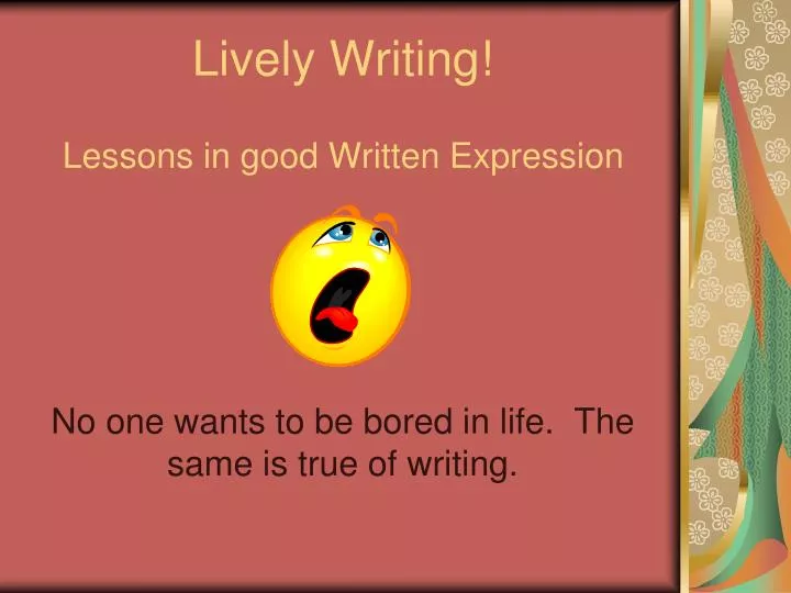 lively writing lessons in good written expression