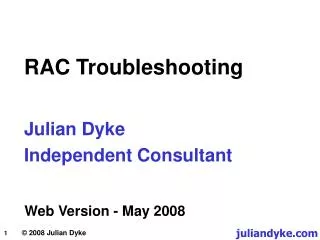 Julian Dyke Independent Consultant