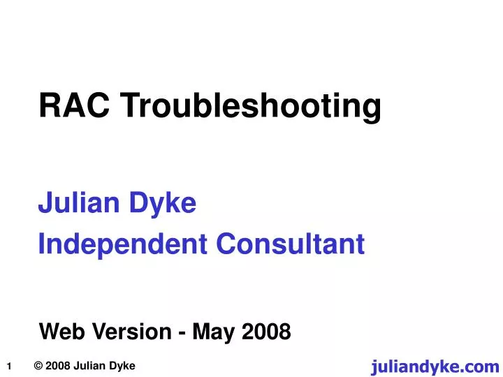 julian dyke independent consultant