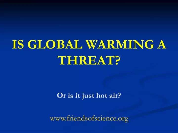 is global warming a threat