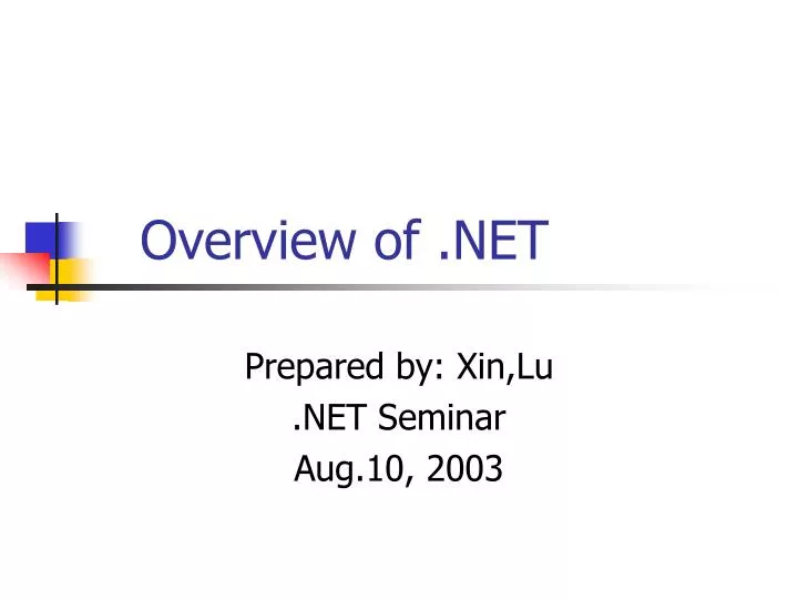 overview of net