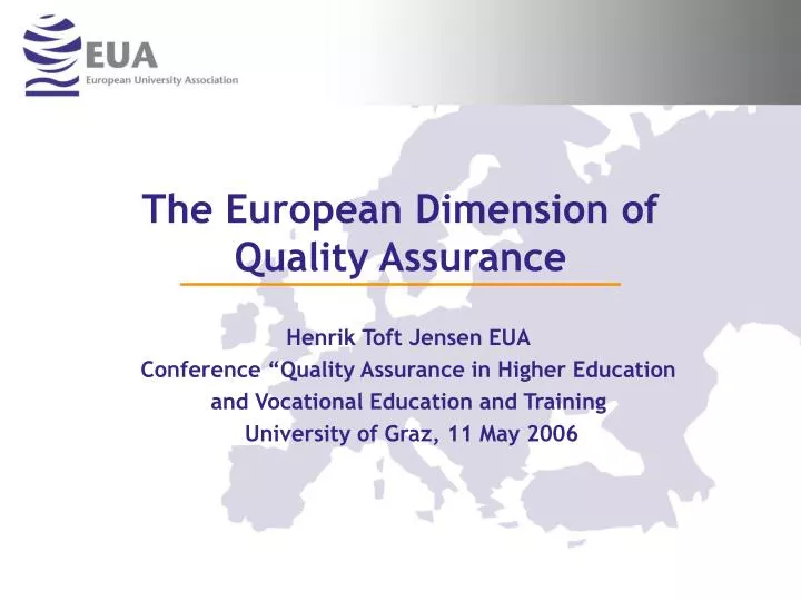 the european dimension of quality assurance