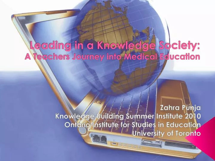 leading in a knowledge society a teachers journey into medical education