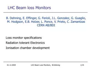 LHC Beam loss Monitors