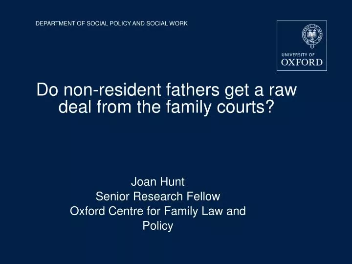 do non resident fathers get a raw deal from the family courts