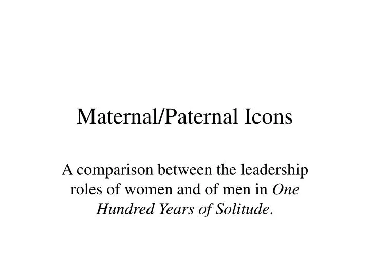 maternal paternal icons