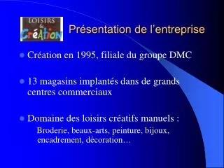 pr sentation de l entreprise