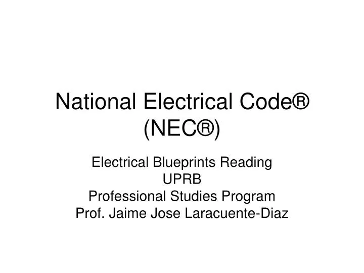 national electrical code nec