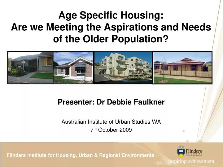 age specific housing are we meeting the aspirations and needs of the older population