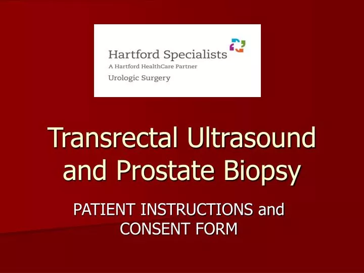 transrectal ultrasound and prostate biopsy