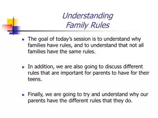 Understanding Family Rules