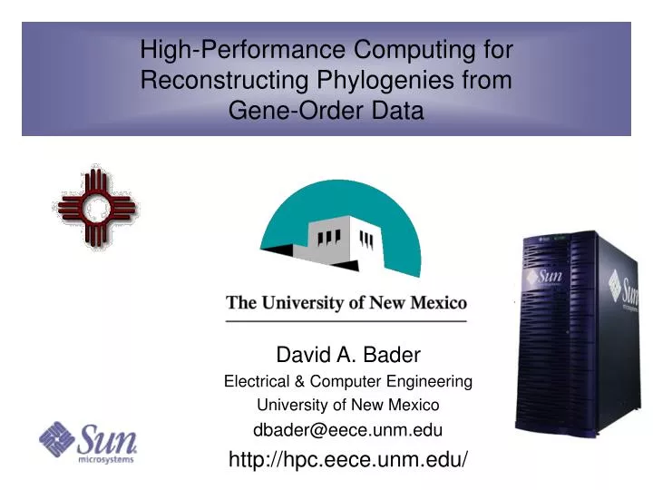 high performance computing for reconstructing phylogenies from gene order data