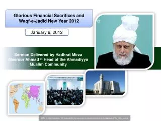 Sermon Delivered by Hadhrat Mirza Masroor Ahmad  at Head of the Ahmadiyya Muslim Community